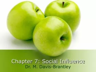 Chapter 7: Social Influence