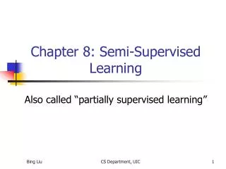 Chapter 8: Semi-Supervised Learning