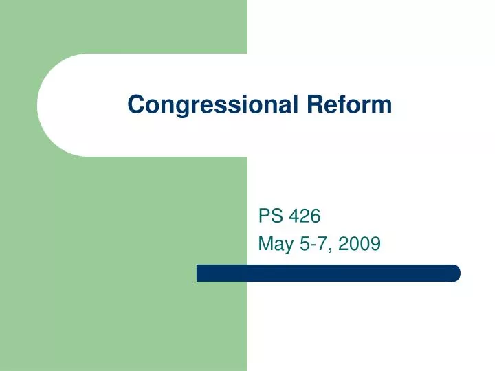 congressional reform