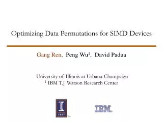 Optimizing Data Permutations for SIMD Devices