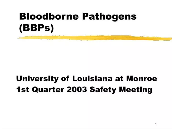 bloodborne pathogens bbps