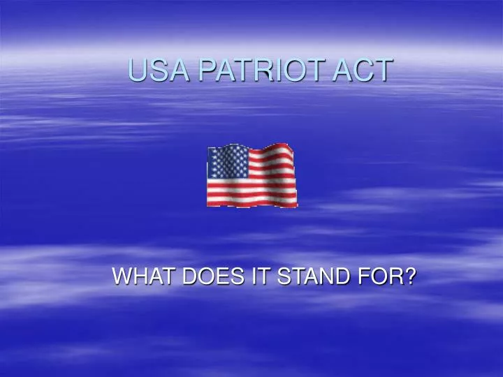 usa patriot act