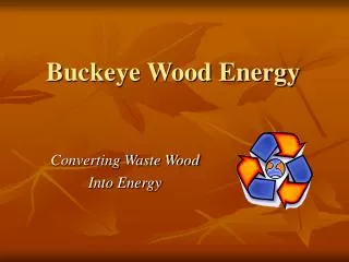 Buckeye Wood Energy