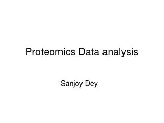 Proteomics Data analysis