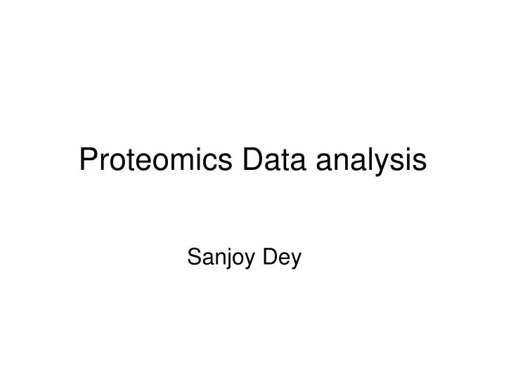 proteomics data analysis