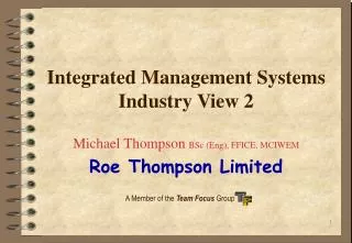 Integrated Management Systems Industry View 2