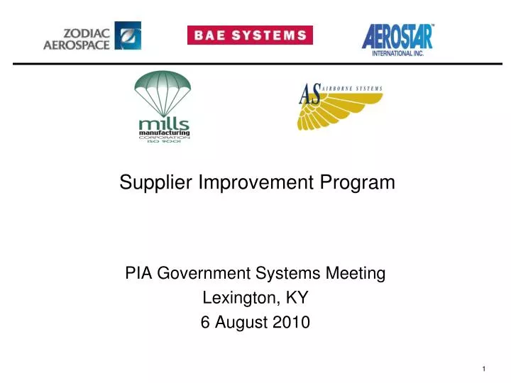 supplier improvement program