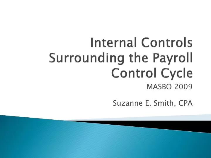 internal controls surrounding the payroll control cycle