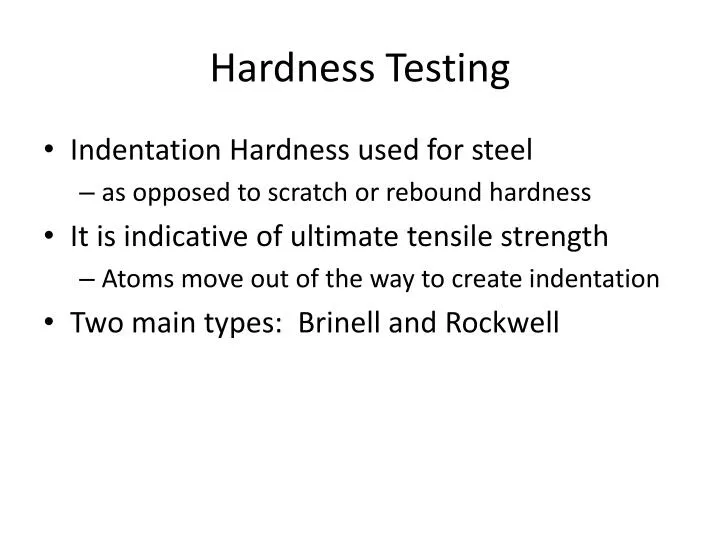 hardness testing