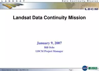 Landsat Data Continuity Mission