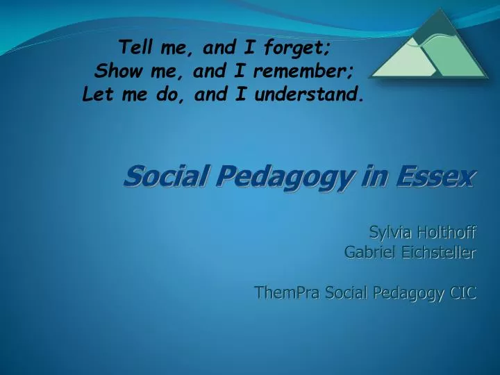 social pedagogy in essex