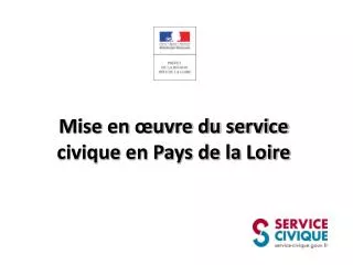 Mise en œuvre du service civique en Pays de la Loire