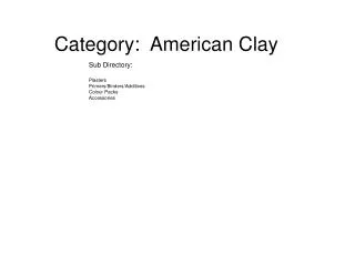 Category: American Clay