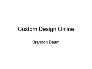 Custom Design Online