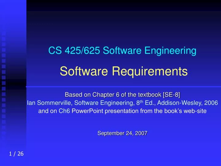 cs 425 625 software engineering software requirements