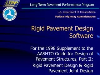 Rigid Pavement Design Software