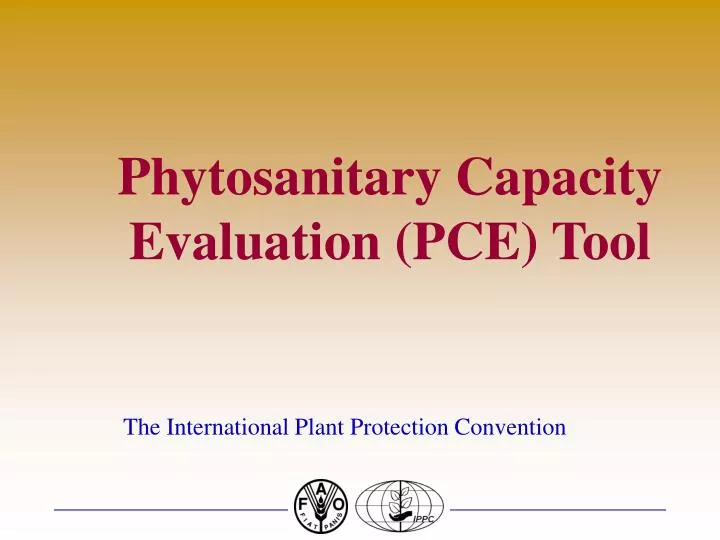 phytosanitary capacity evaluation pce tool