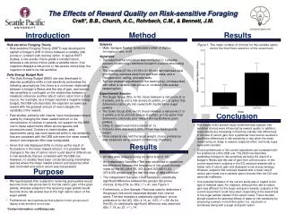 The Effects of Reward Quality on Risk-sensitive Foraging Craft*, B.B., Church, A.C., Rohrbach, C.M., &amp; Bennett, J