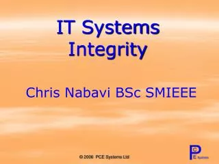 IT Systems Integrity