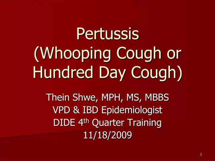 pertussis whooping cough or hundred day cough