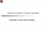 Mechanics of defects in Carbon nanotubes