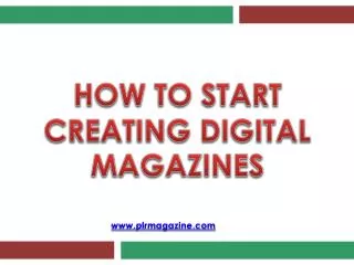 How To - Creating Digital Magazines