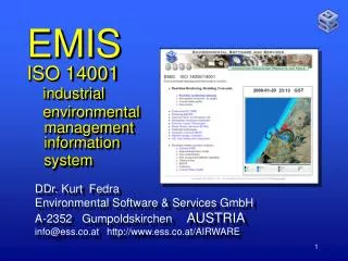 EMIS ISO 14001 industrial environmental management information system