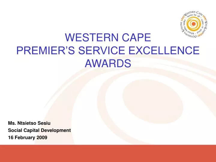 western cape premier s service excellence awards