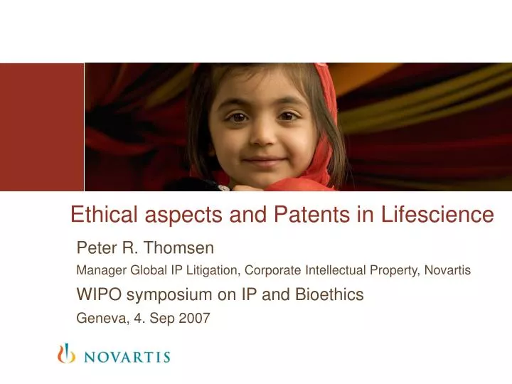 ethical aspects and patents in lifescience