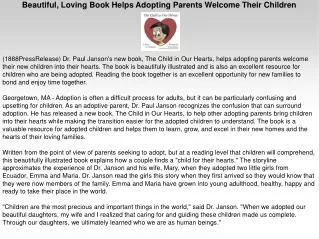 Beautiful, Loving Book Helps Adopting Parents Welcome Their