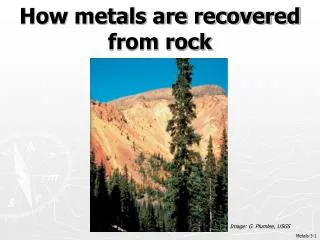 How metals are recovered from rock