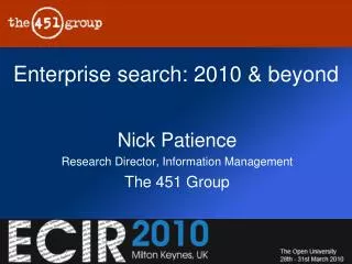 Enterprise search: 2010 &amp; beyond
