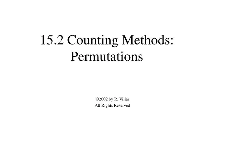 15 2 counting methods permutations