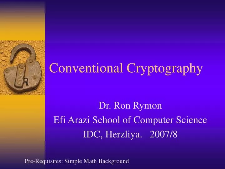 conventional cryptography