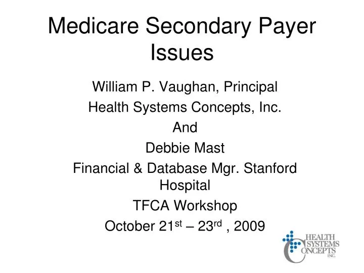 medicare secondary payer issues