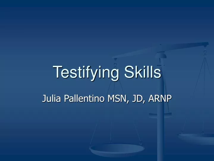 testifying skills