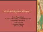 Violence Against Women - slide 1