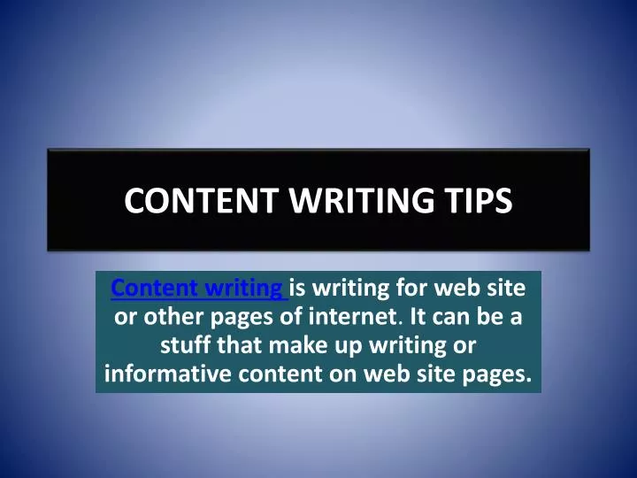 content writing tips