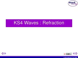 KS4 Waves : Refraction