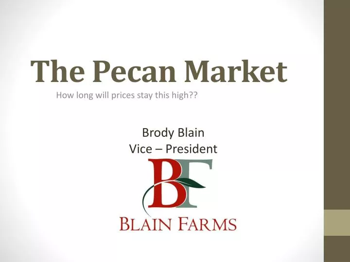 the pecan market