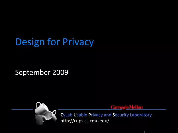design for privacy