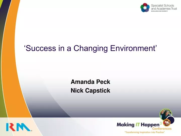 success in a changing environment