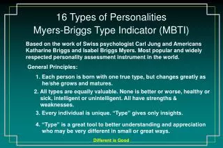 16 Types of Personalities