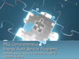 PEG Comprehensive Energy Audit Service Programs
