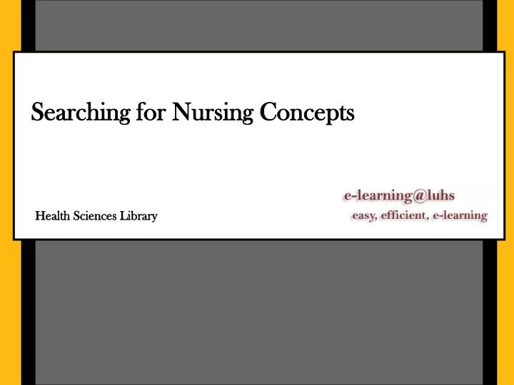 searching for nursing concepts