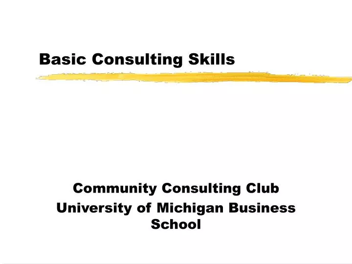 basic consulting skills