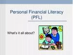 Personal Financial Literacy (PFL)