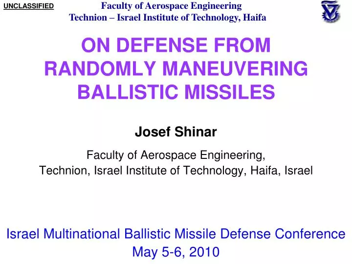 on defense from randomly maneuvering ballistic missiles