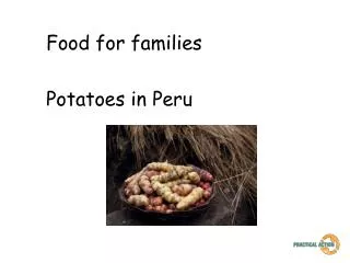 Food for families Potatoes in Peru