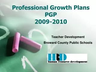 Professional Growth Plans PGP 2009-2010